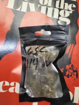 The GSC flower our shopper received in a small baggie.